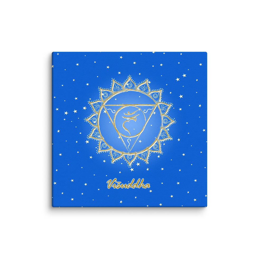Thumbnail: Throat Chakra Mandala Canvas 10", 12", 16"