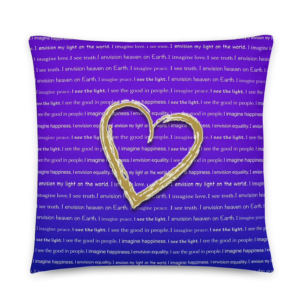 Thumbnail: Third Eye Chakra Affirmation Pillow 18", 22"