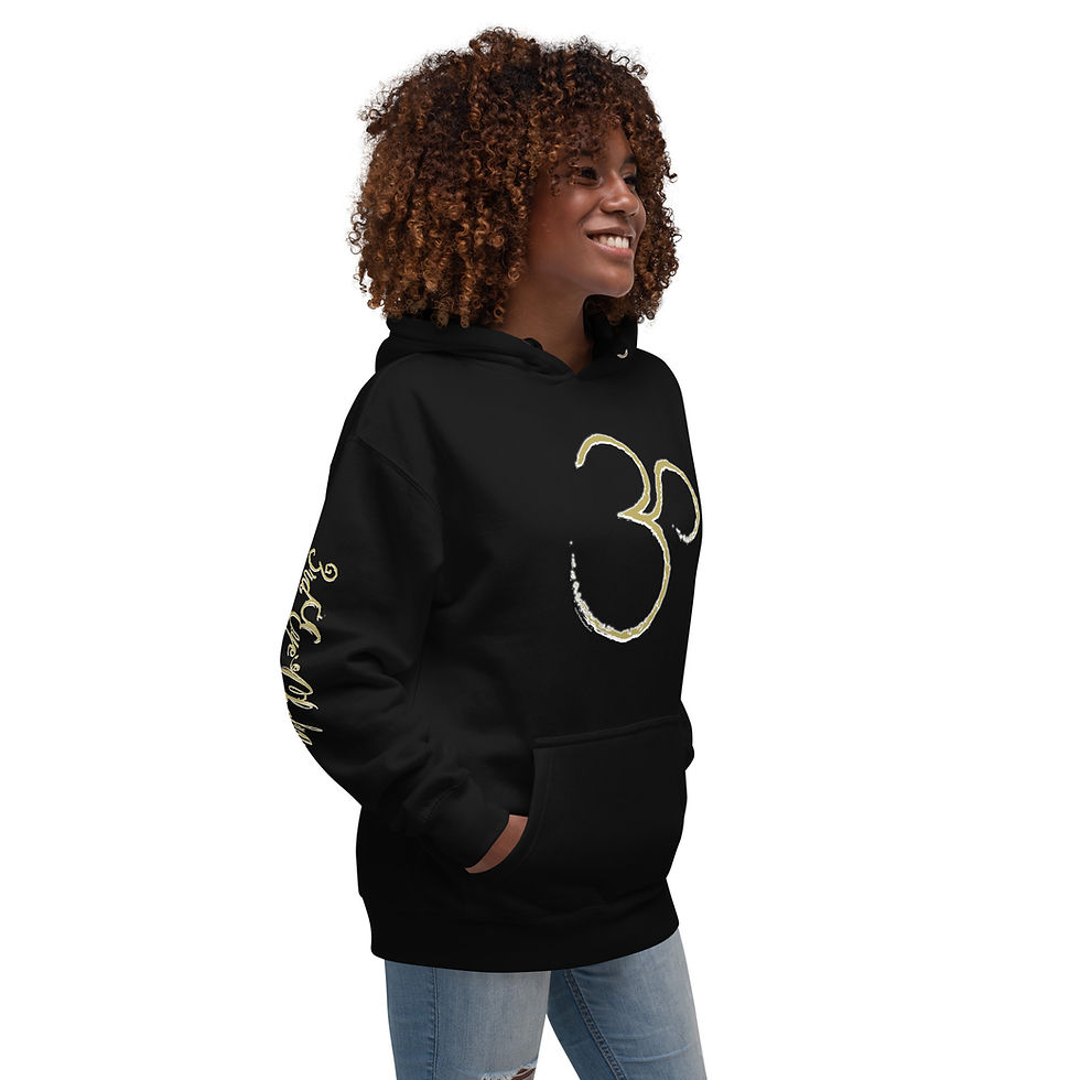 Thumbnail: Third Eye Chakra Black Unisex Hoodie