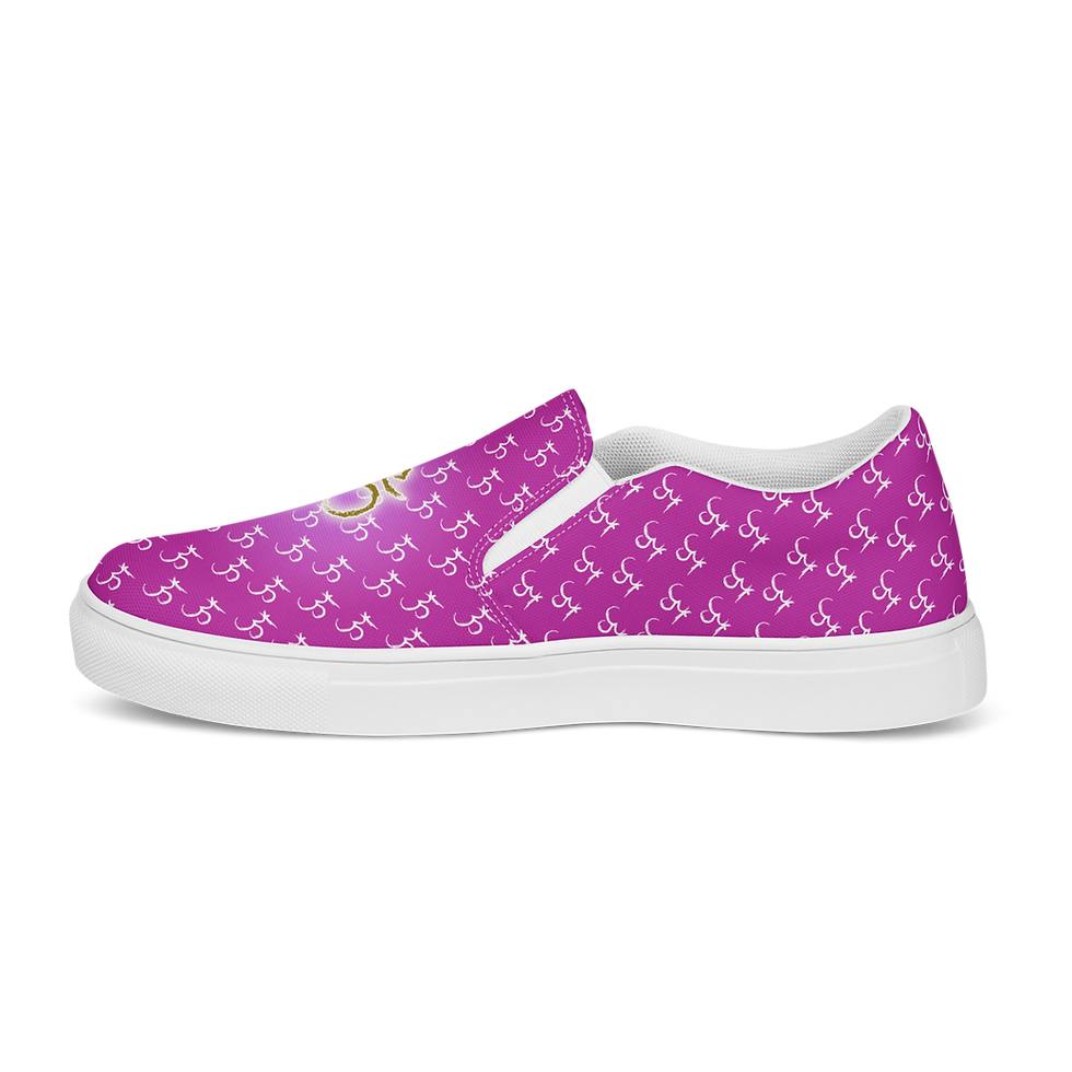 Thumbnail: Crown Chakra Fuchsia Women’s Canvas Shoes