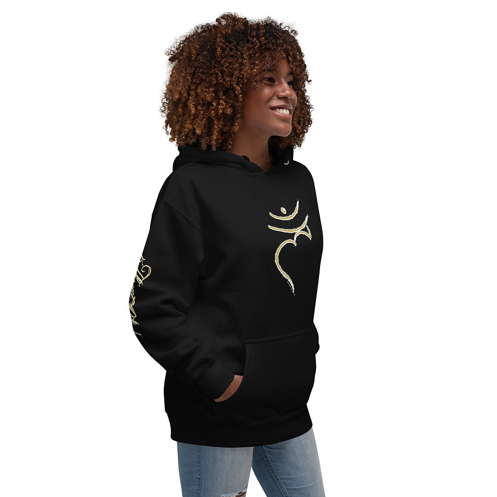 Thumbnail: Throat Chakra Black Unisex Hoodie