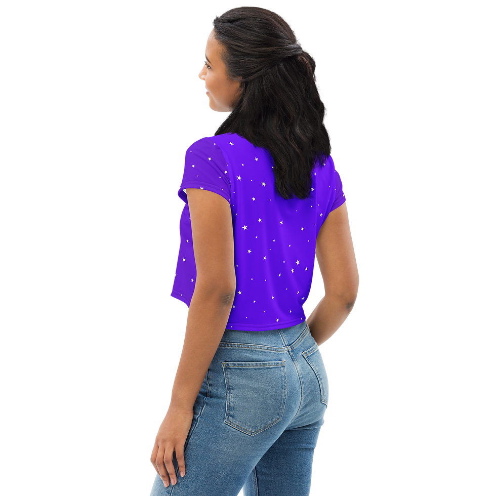 Thumbnail: Third Eye Chakra Affirmation Purple Crop Tee