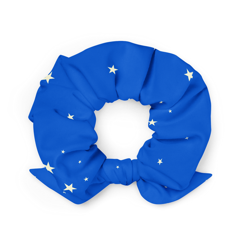 Thumbnail: Stars Blue Scrunchie