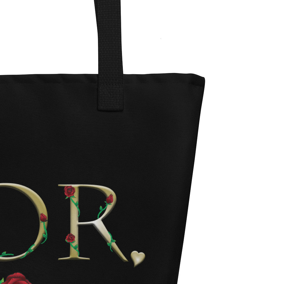 Thumbnail: LOVE Latin, Portuguese, Spanish 16"x 20" Tote Bag w/ inside Pocket