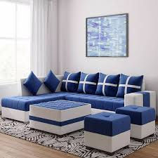 Blue Sofa Set