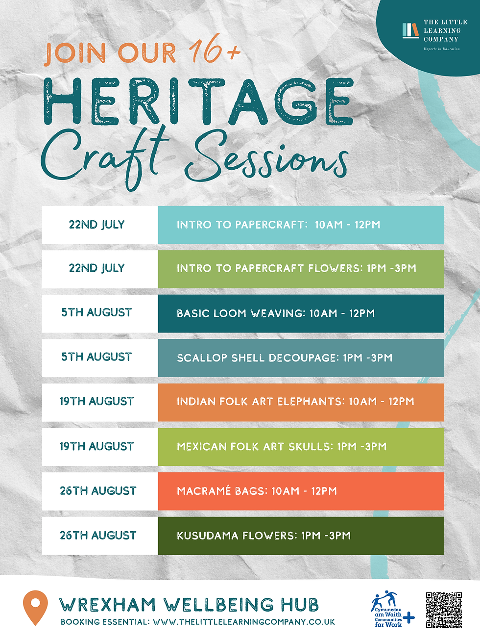 Summer Heritage Craft Sessions