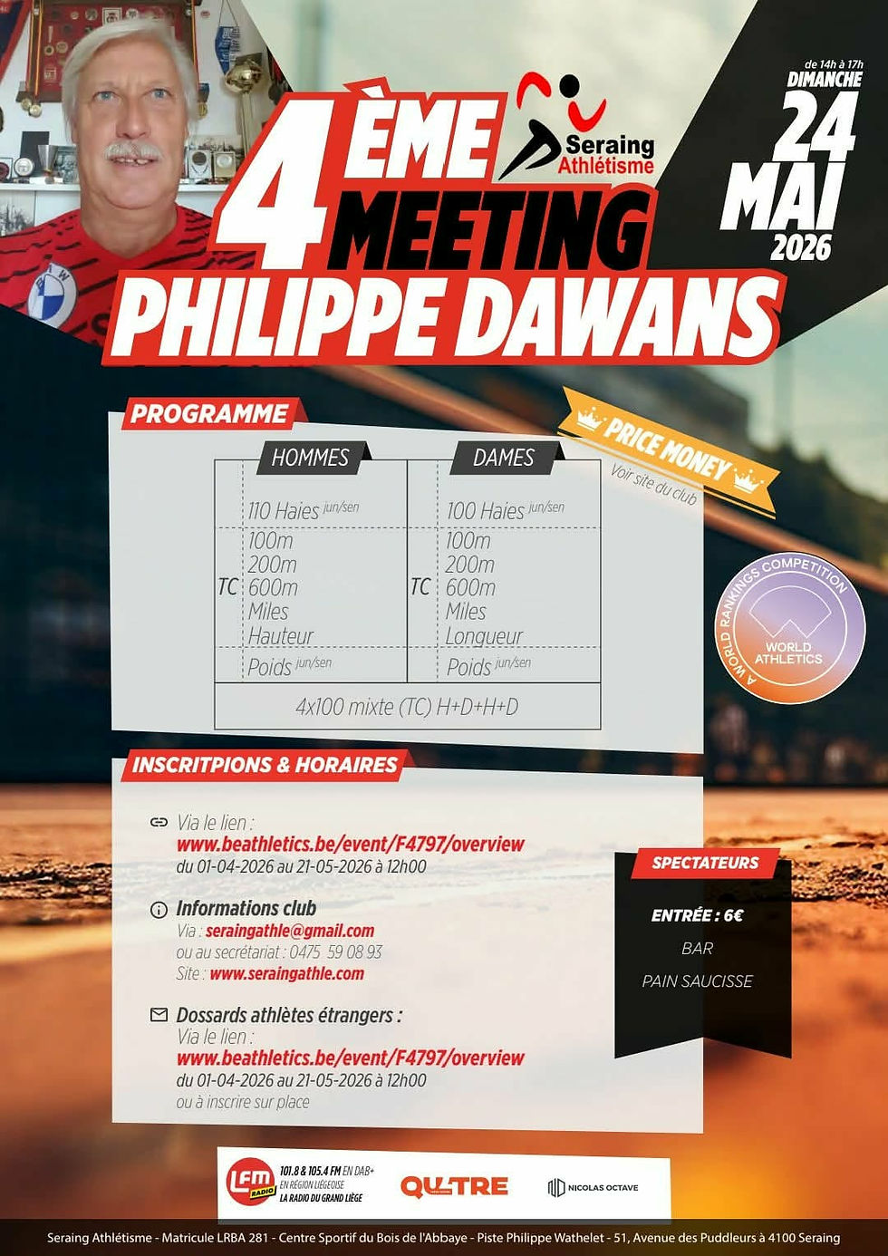 Meeting Philippe Dawans - Dimanche 24 mai 2026