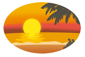 8月夕日と犬.gif