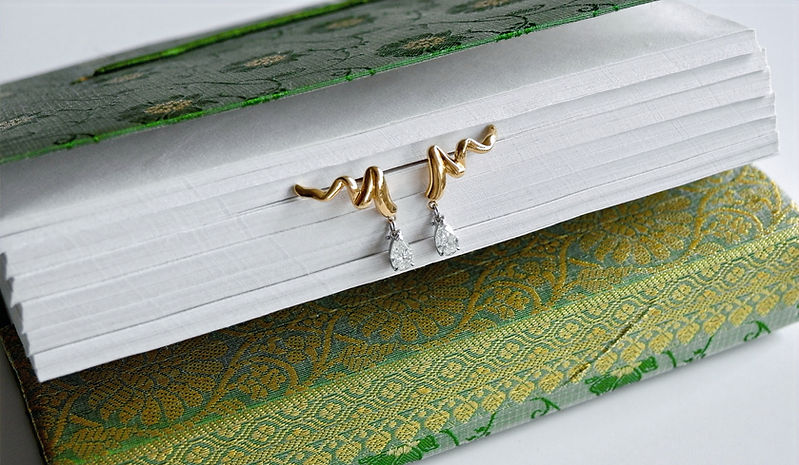 Flow Diamond Drop Earrings on Book by Eline Ewbank
