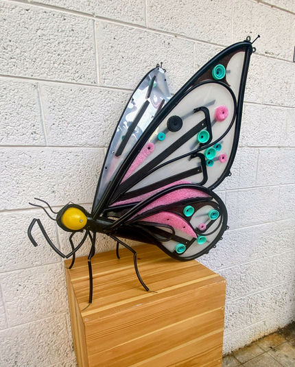 butterly trash art