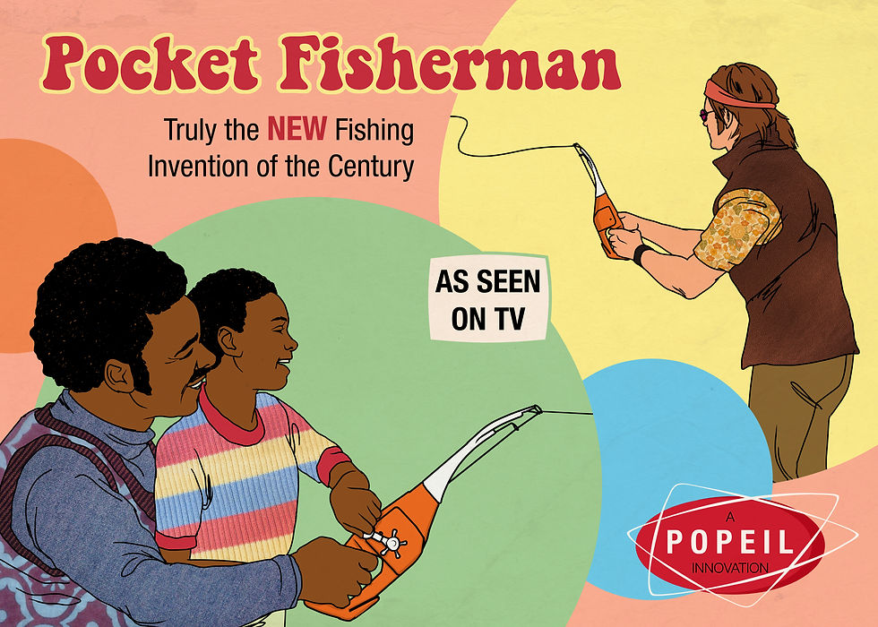 Ronco Pocket Fisherman Vintage Ad