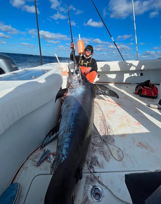 Traveling Mate and a swordfish
