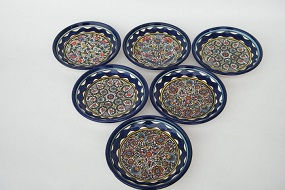 Thumbnail: Olive Oil Soap with Ceramic Hand made Plate from Jerusalem