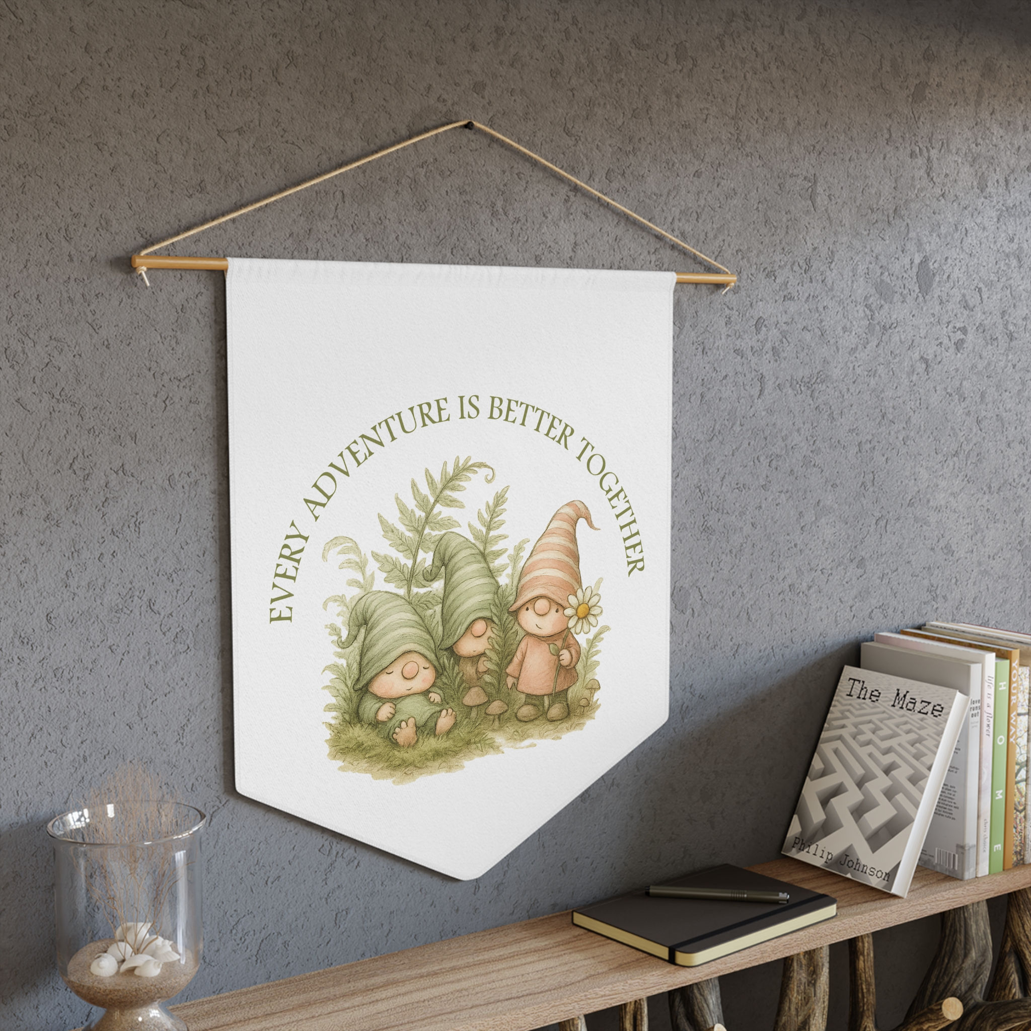 Gnome Adventure Pennant Wall Banner Nursery Decor