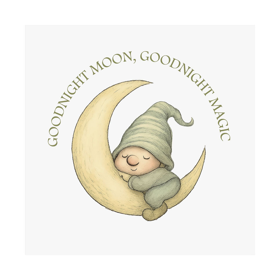 Thumbnail: Goodnight Moon Nursery Poster — 'Goodnight Moon, Goodnight Magic' Matte Print