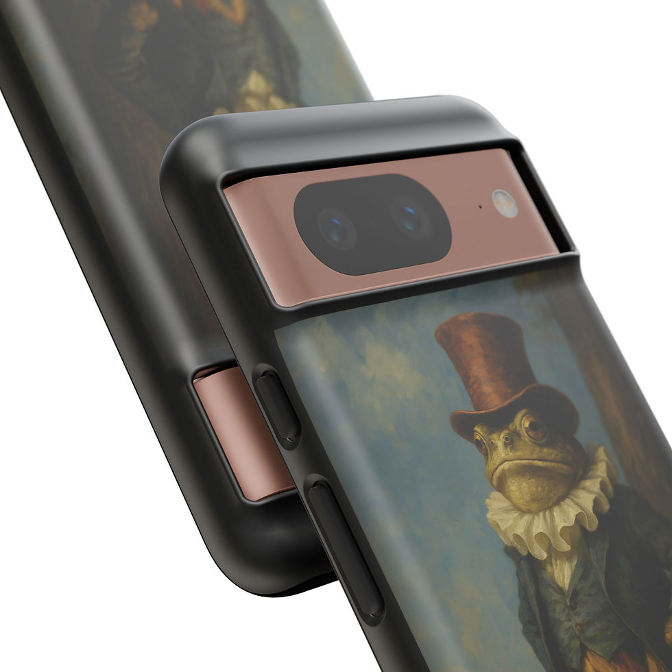 Thumbnail: Phone Case - Dapper Frog Portrait Vintage Top Hat Design