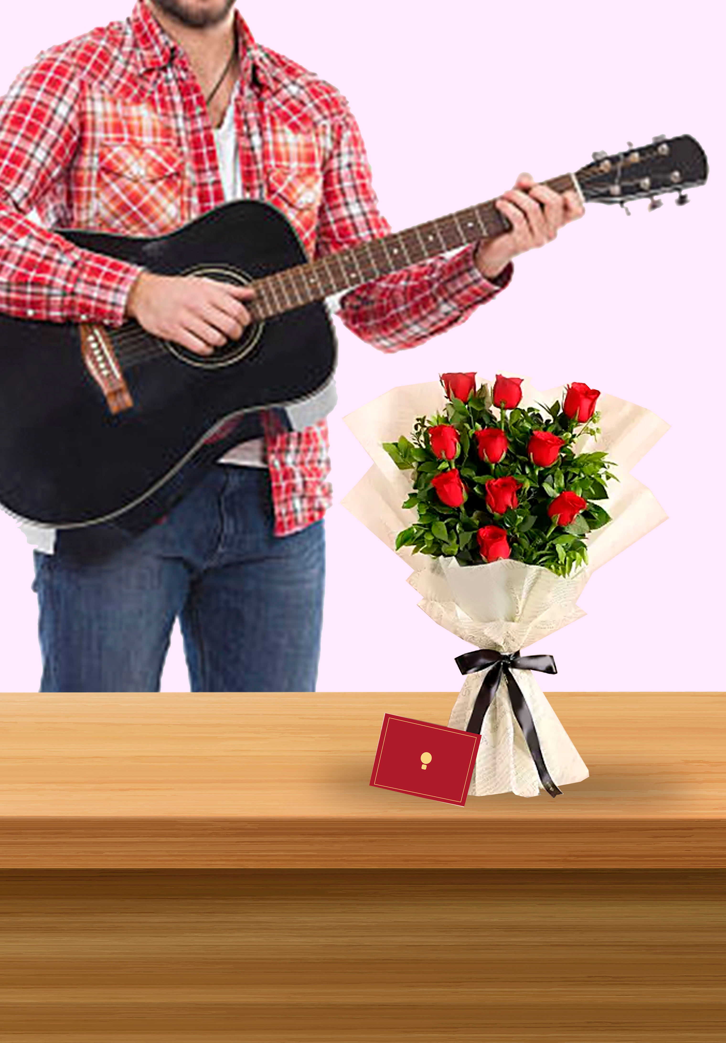 Red Elegant Roses Musical Combo