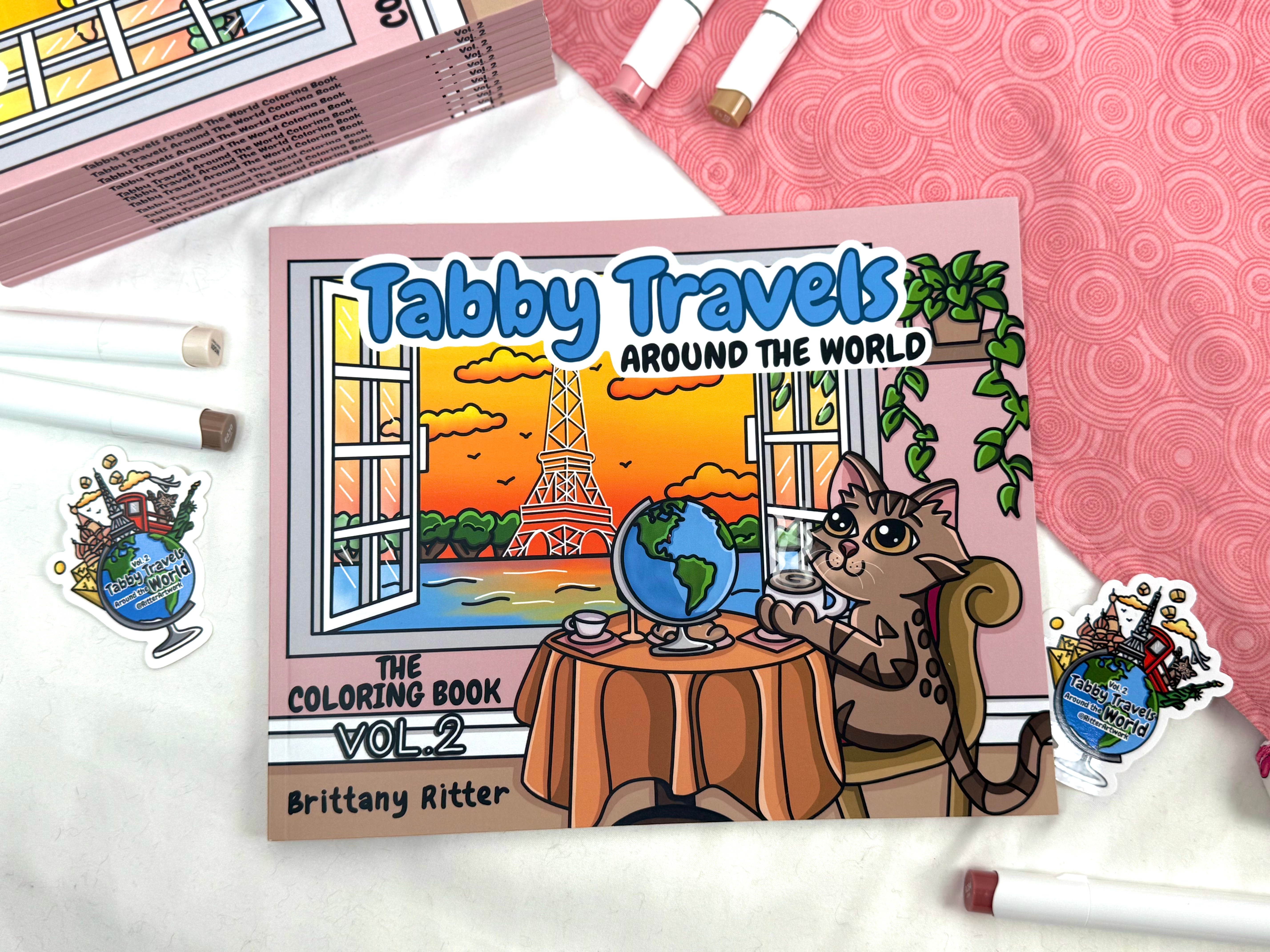 Vol. 2: TABBY TRAVELS AROUND THE WORLD THE COLORING BOOK