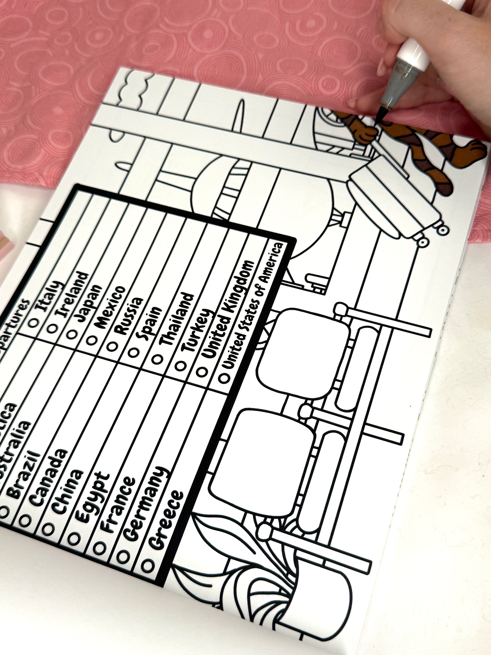 Thumbnail: Vol. 2: TABBY TRAVELS AROUND THE WORLD THE COLORING BOOK
