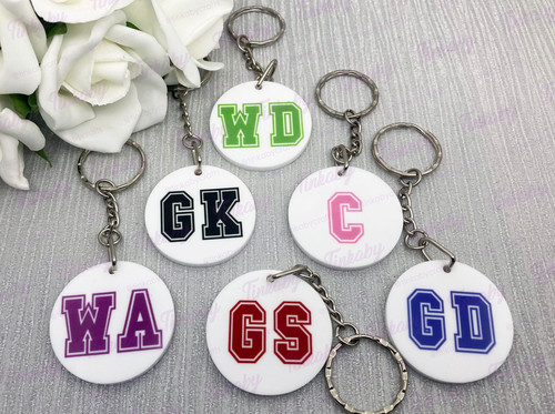 Netball position keyring Tinkaby Crafts