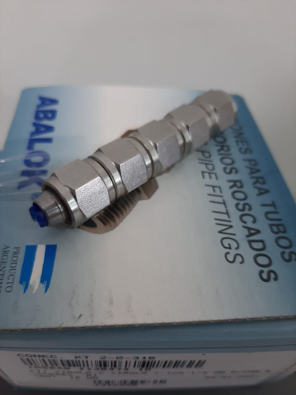 Conjunto porca e anilha dupla, AISI 316, 1/4"OD 709 BAR