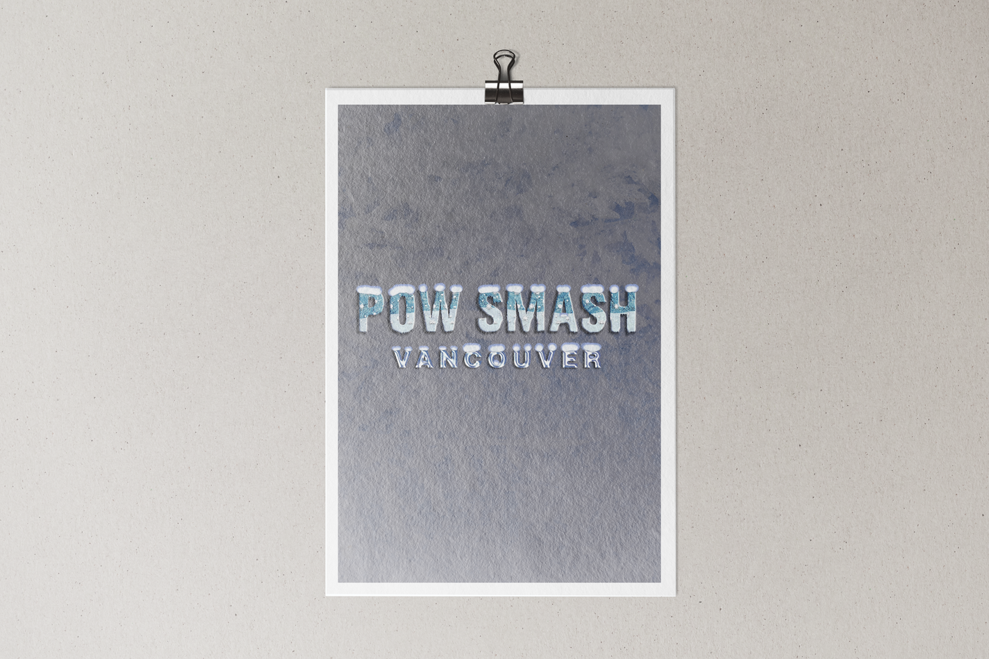 POW SMASH: Vancouver - Wintery Logo Design Mockup
