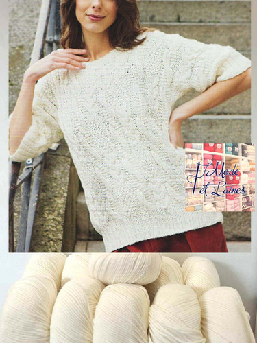 Pull Femme Manche 3/4 Col Rond – Cuptacc Tunique Ample Épaules Dénudées, Chic Et Léger, 55% Acrylique 45% Coton
