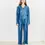 Thumbnail: Karizza Straight Pants Plise Blue