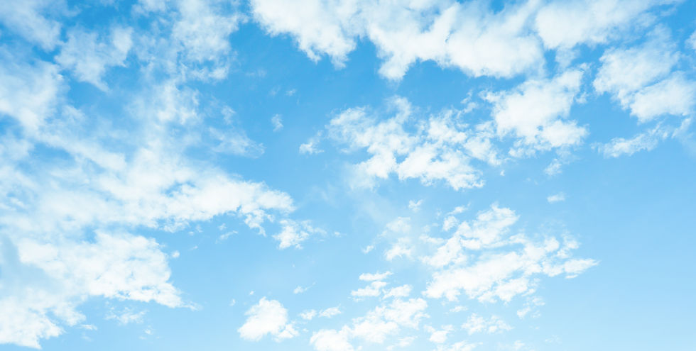 Scattered white clouds in a clear blue sky. Sky and cloud landscape. Sky background photo.