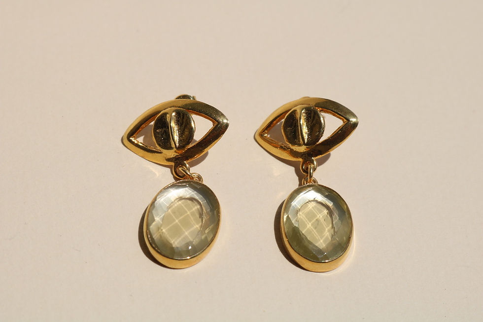 Küçük resim: The Eyes Yeşil Ametist Küpe