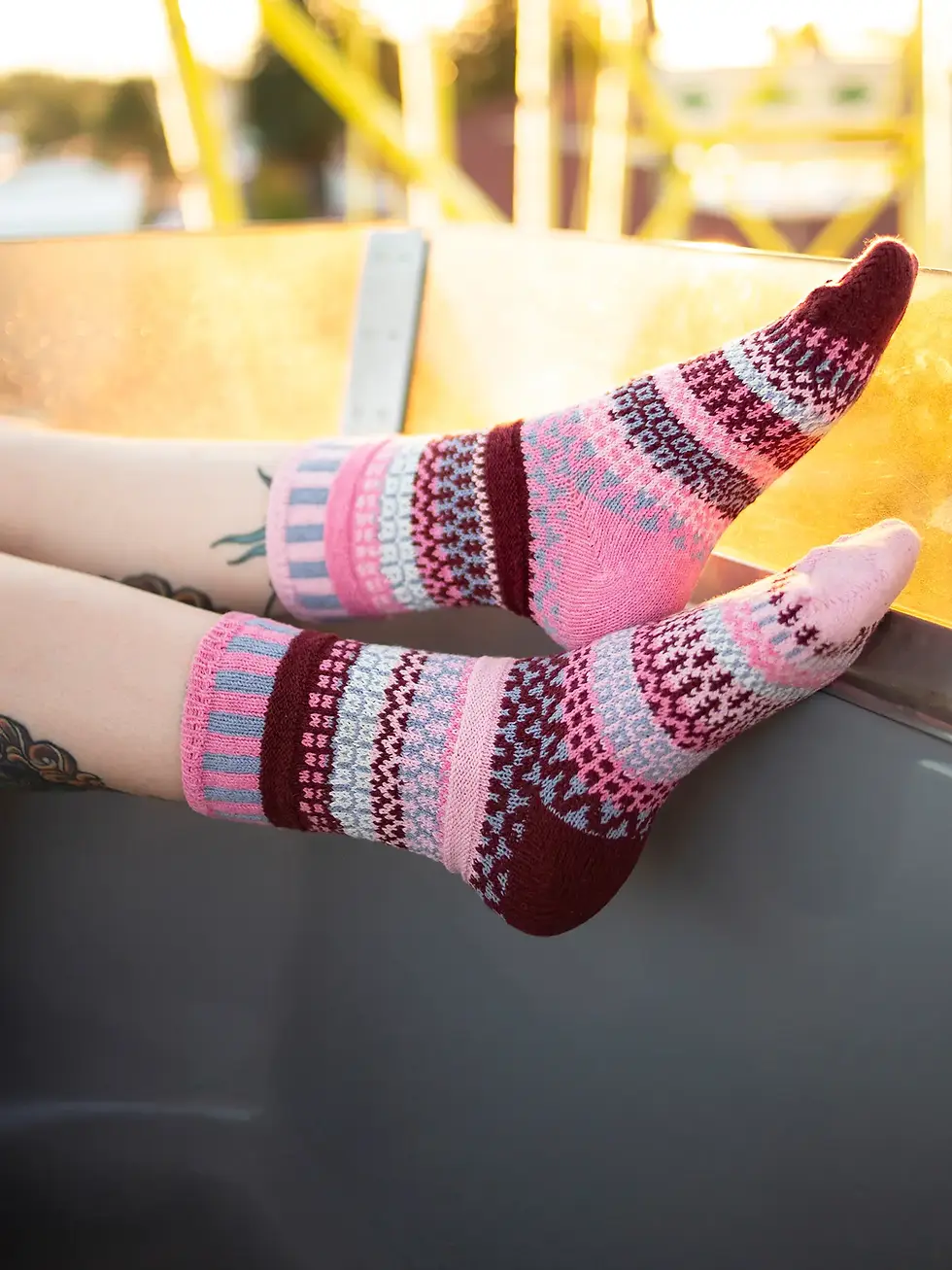 Solmate Socks - Alpenrose Crew Socks