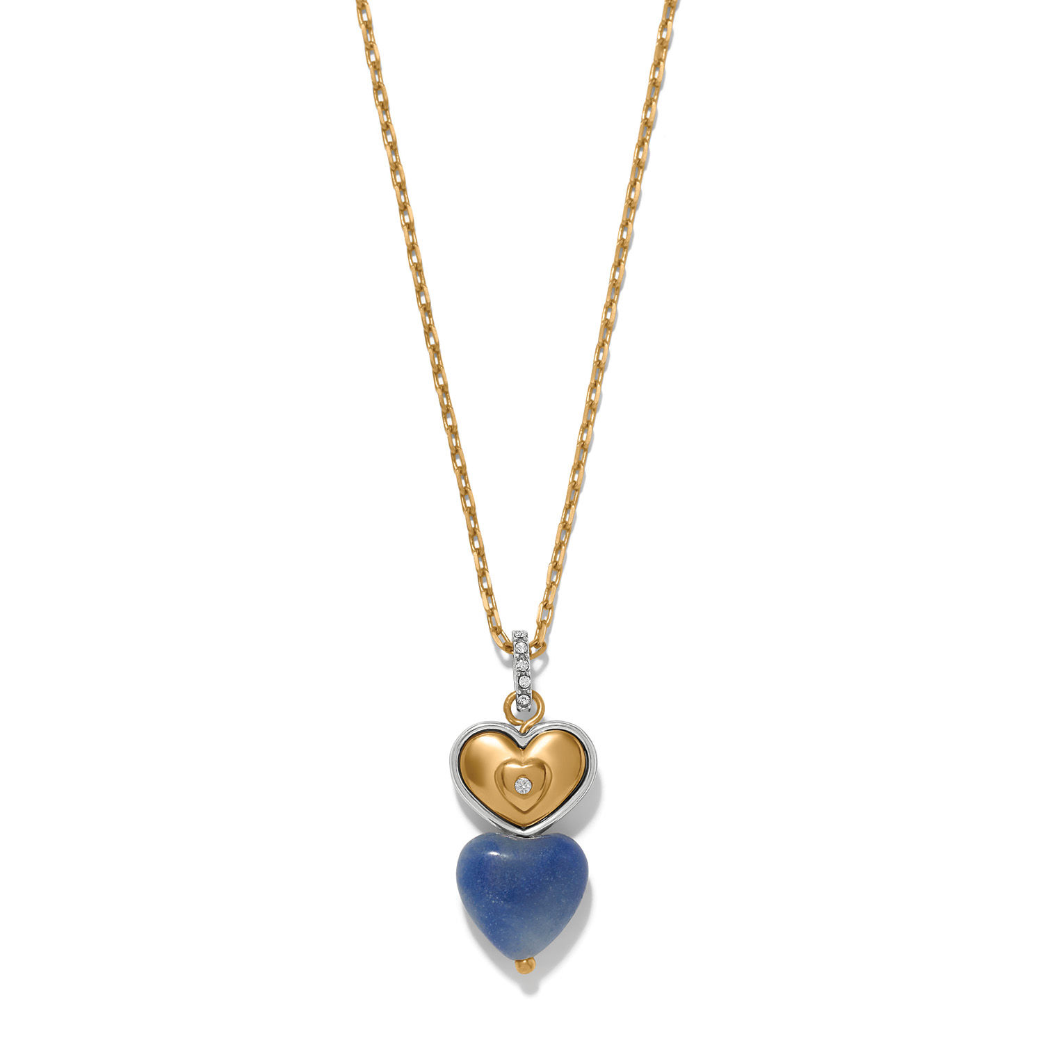 Brighton - One Heart Duo Heart Petite Necklace