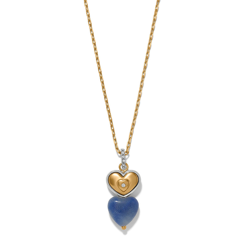 Brighton - One Heart Duo Heart Petite Necklace