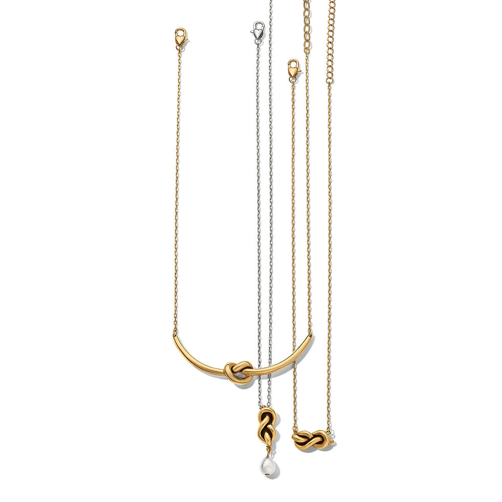 Thumbnail: Brighton - Interlok Single Knot Drop Necklace