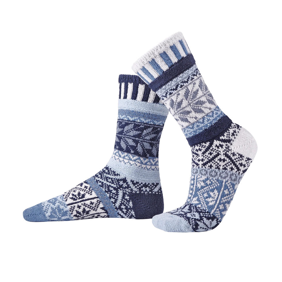 Solmate Socks - Snowdrop Crew Socks