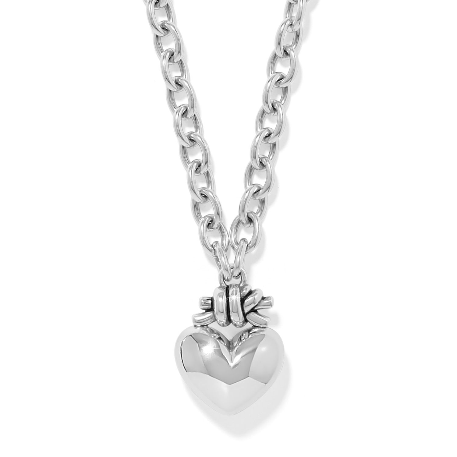 Brighton - Interlok Love Knot Large Heart Necklace