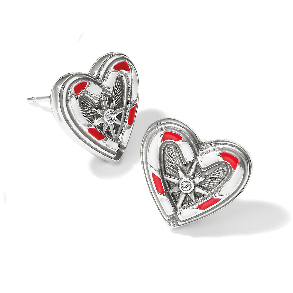 Thumbnail: Brighton - Candycane Sweetheart Post Earrings