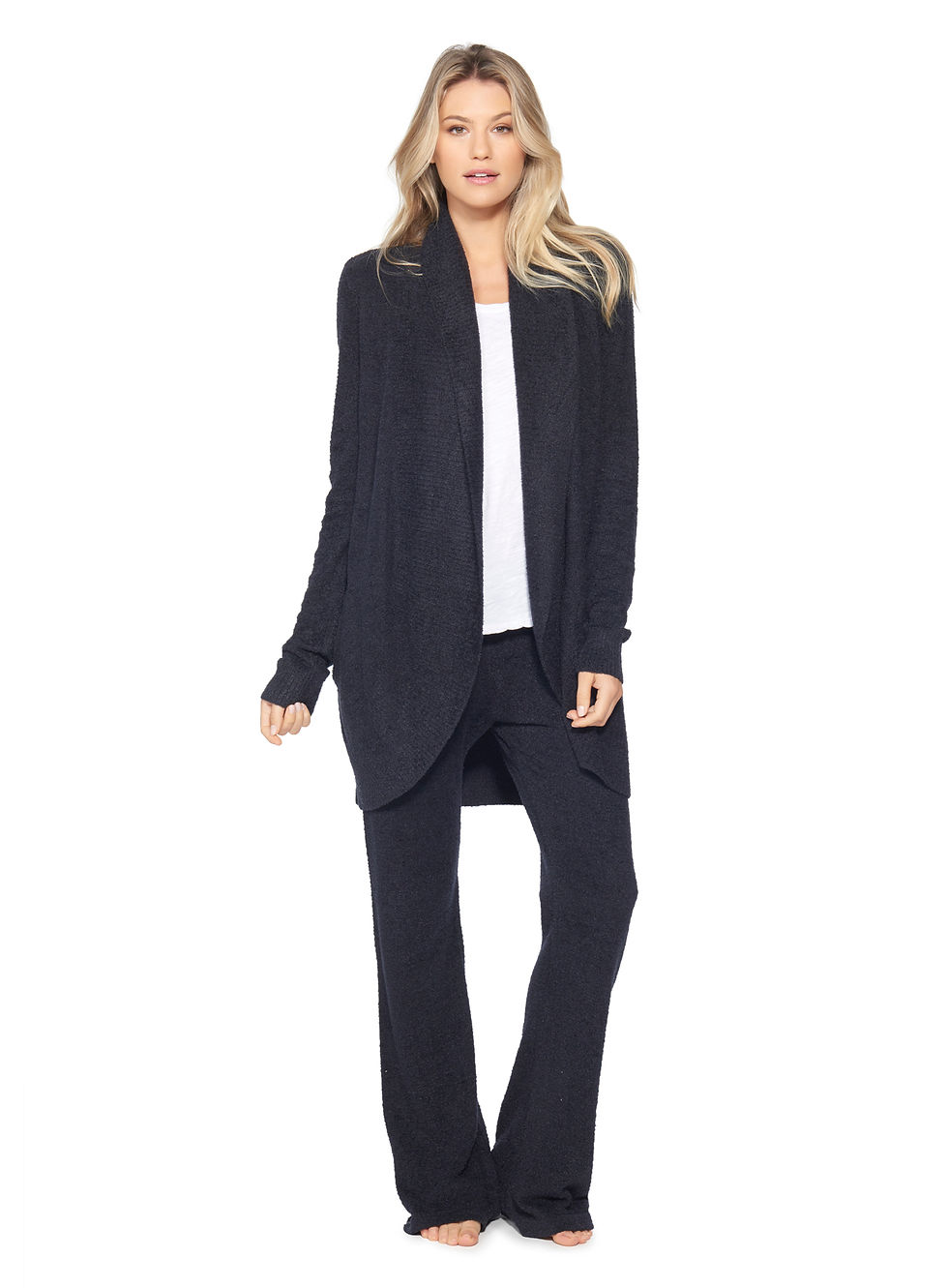 Thumbnail: Barefoot Dreams  - CozyChic Lite Circle Cardi Sweater - Black