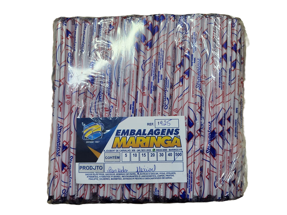 Miniatura: CANUDO FLEXIVEL 100und. - STRAWPLAST
