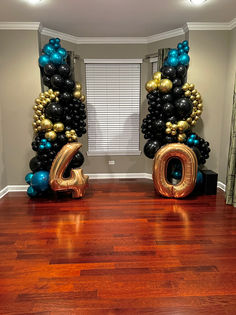 40th Birthday Balloon Garland Setup – Elmhurst, IL