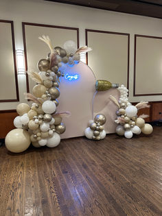 Surprise Engagement Party Balloon Decor at Gibson’s Steakhouse – Oak Brook, IL