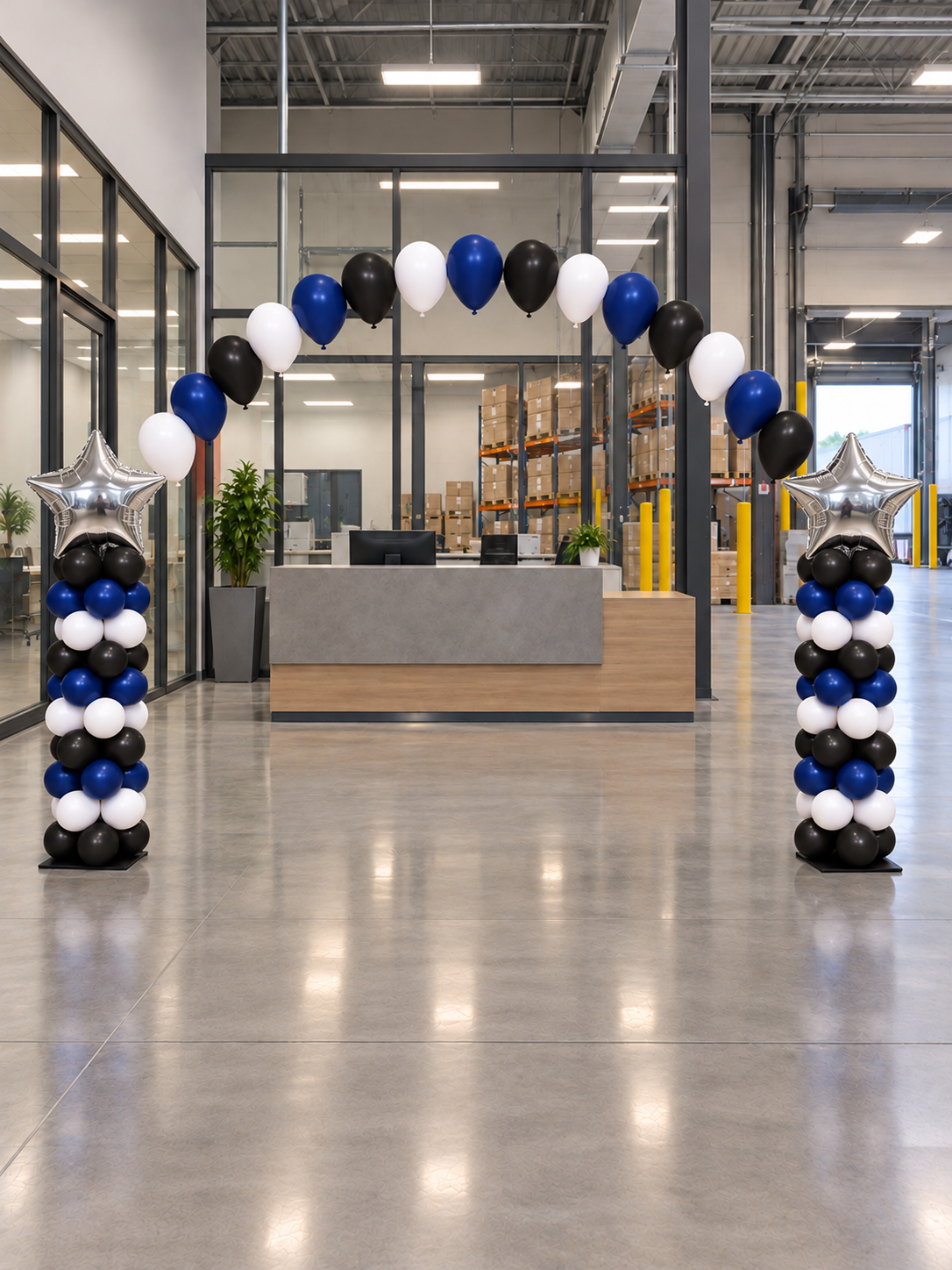 Columns with String of Pearl Arch