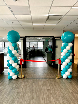 Grand Opening Balloon Columns for Metrohm in Lombard, IL