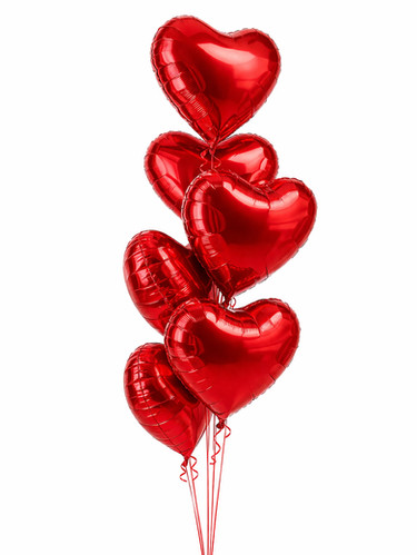 Red Heart Valentines Balloon Bouquet | Big Balloons