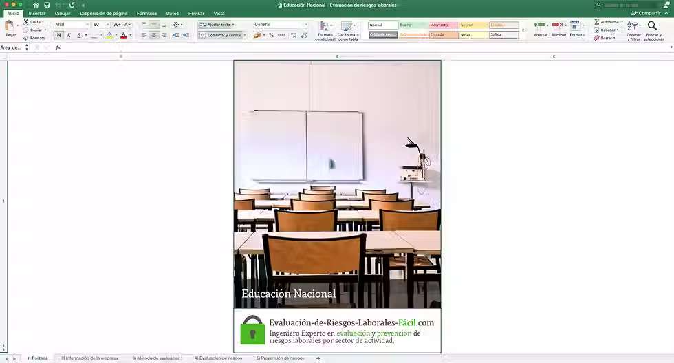 Evaluación de riesgos laborales Educación Nacional - Ilustración