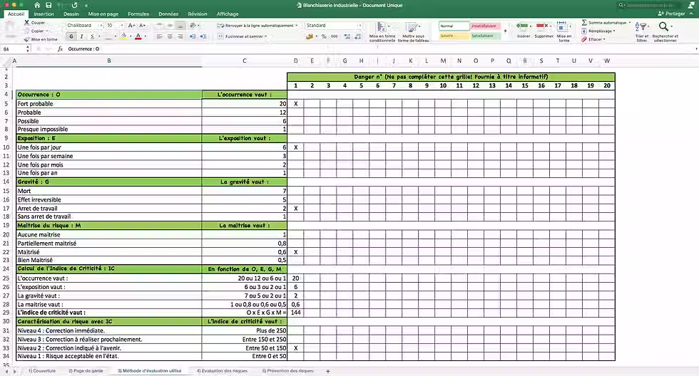 Miniature : Document Unique Blanchisserie Industrielle - Méthode d’évaluation des risques professionnels