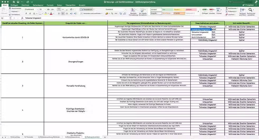 Miniaturbild: Gefährdungsbeurteilung Heizungs- und Sanitärinstallateur - Risikoprävention