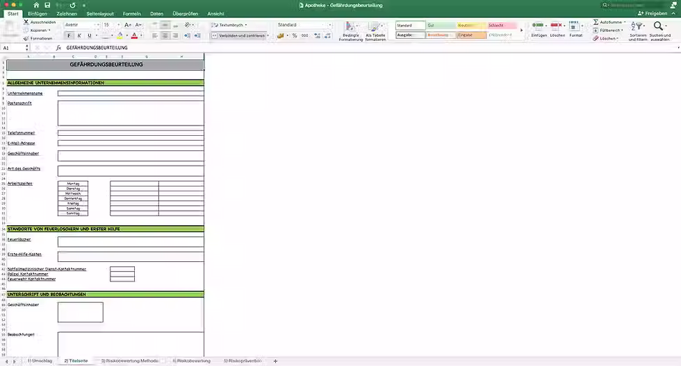 Miniaturbild: Gefährdungsbeurteilung Apotheke - Titelseite