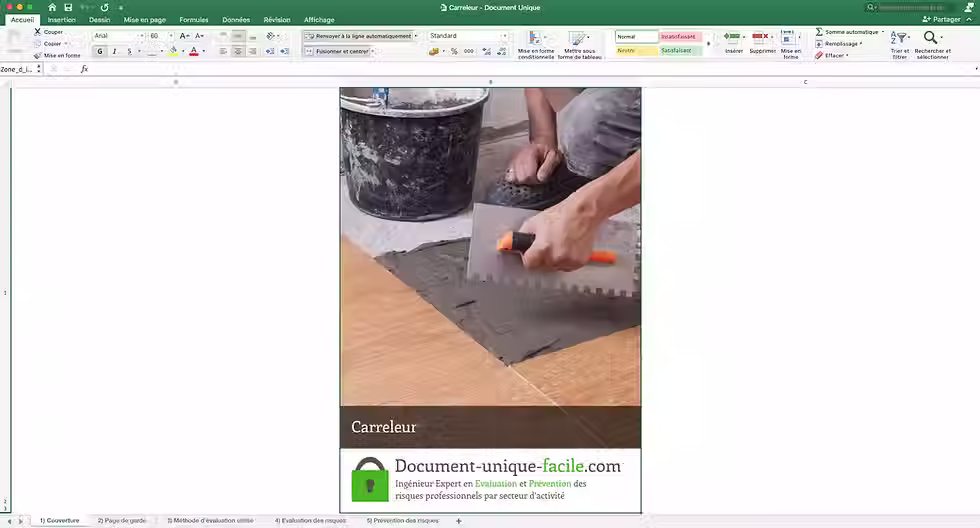 Document Unique Carreleur - Illustration