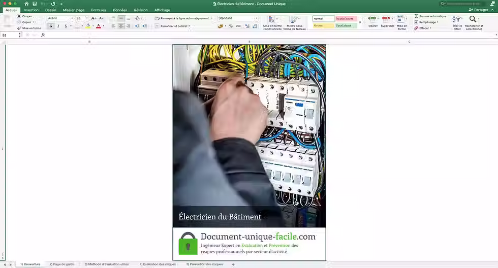 Document Unique Électricien du Bâtiment - Illustration